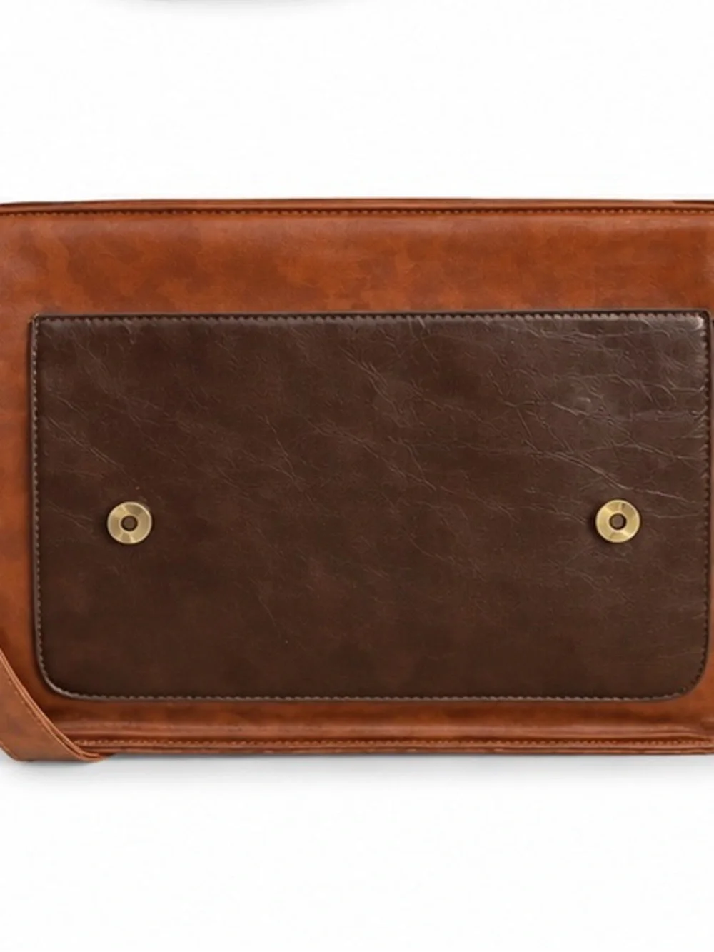 Classic Brown Leather Satchel with Bow Accent